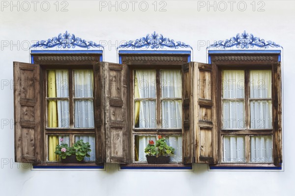Windows of an Old House in Plovdiv, Bulgaria Plovdiv, Bulgaria, Europe