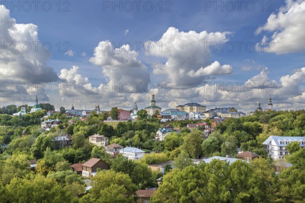 View of Vladimir old town from Pushkin park, Russia, Europe