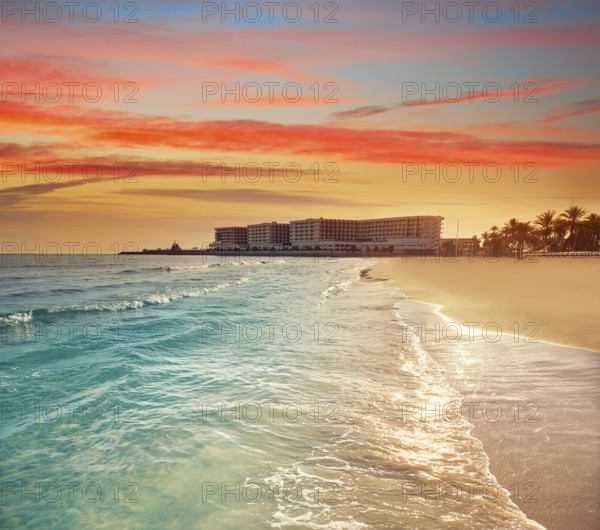 Alicante Postiguet beach in Costa Blanca of Spain