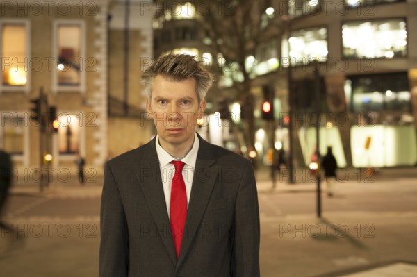 Businessman standing still