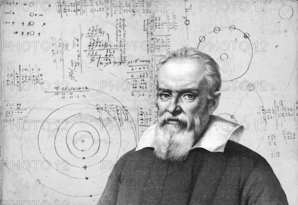 Galileo Galilei, 1564, 1642, Italian astronomer, handwritten scientific notes