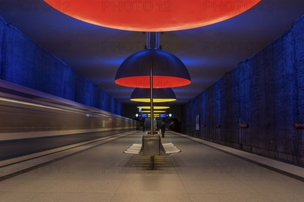 MUNICH, Germany, JANURAY 01, 2023, Scenic subway station Westfriedhof in Munich, Bavaria, Germany, Europe