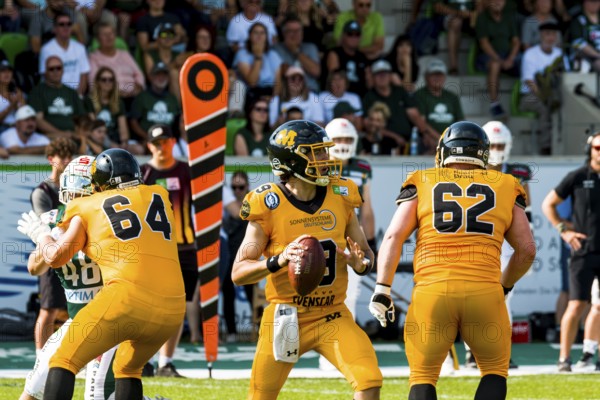 German Football League, Game: Schwäbisch Hall Unicorns, Munich Cowboys in the Optima Sportpark in Schwäbisch Hall Germany on 03. Aug. 2024