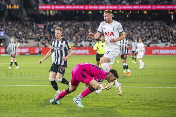MELBOURNE, AUSTRALIA, MAY 22: Nick Pope of Newcastle United whilst playing Tottenham Hotspur during the Global Football Week at The Melbourne Cricket Ground on May 22, 2024 in Melbourne, Australia, Oceania