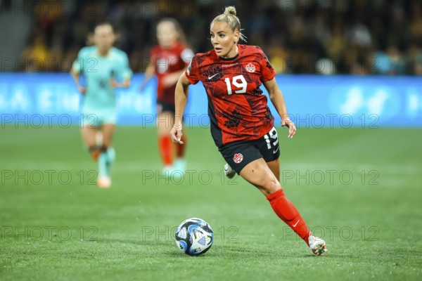 MELBOURNE, AUSTRALIA, JULY 31: Adriana LEON of Canada as Australia plays Canada at the FIFA Women's World Cup Australia New Zealand 2023 at Melbourne Rectangular Stadium on July 31, 2023