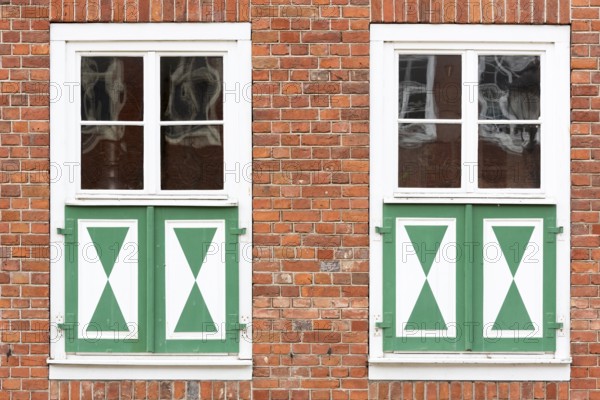 Window on a brick house, Dutch