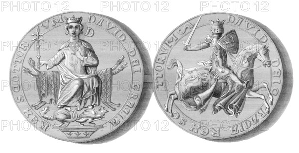 Siegel von David I., Fürst der Kumbrer, König der Schotten