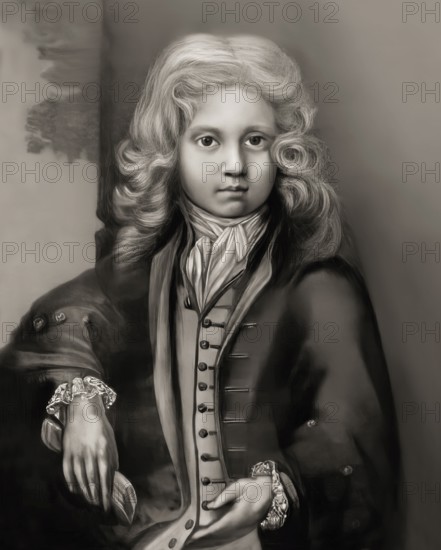 Wolfgang Amadeus Mozart at the age of 11, 1756 – 1791, composer of classical music, First Viennese School, digitally edited ater Smissen
