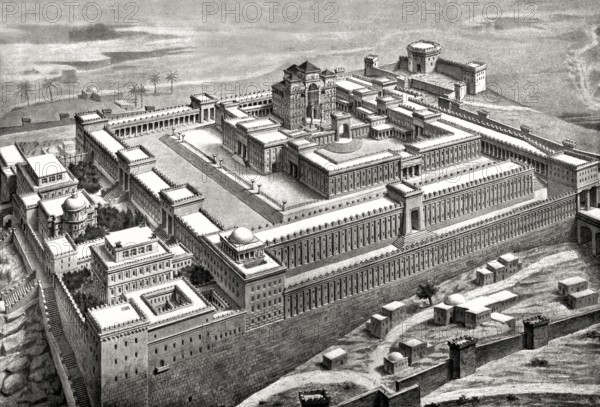 Solomon's Temple, Temple Mount, Jerusalem, Reconstructed by Conrad Schick