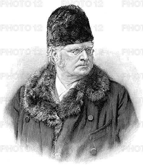 Bjørnstjerne Martinius Bjørnson, 1832 - 1910, a Norwegian writer, Nobel Prize in Literature, Portrait von Bjørnstjerne Martinius Bjørnson, 1832 - 1910, ein norwegischer Dichter, Literaturnobelpreisträger und Politiker