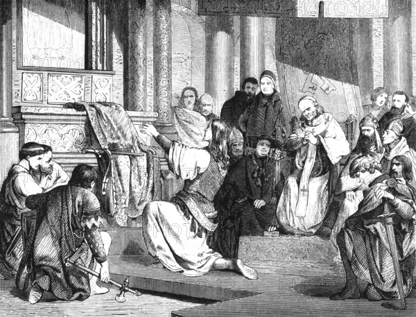 Liutprand, King of the Lombards from 712 to 744, at Saint Peter's tomb