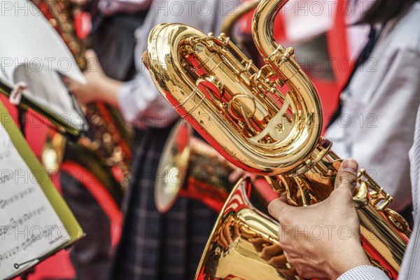 Students who blow the sax. Shooting Location: Yokohama-city kanagawa prefecture