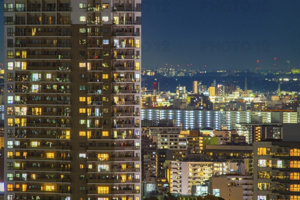 Tokyo night view seen from the Bunkyo Civic Center Observation Deck. Shooting Location: Tokyo metropolitan area