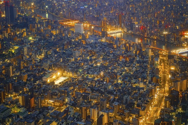 Tokyo cityscape (photographed from Tokyo Sky Tree). Shooting Location: Sumida -ku, Tokyo