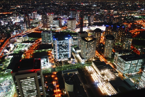 Minato Mirai of night view. Shooting Location: Yokohama-city kanagawa prefecture