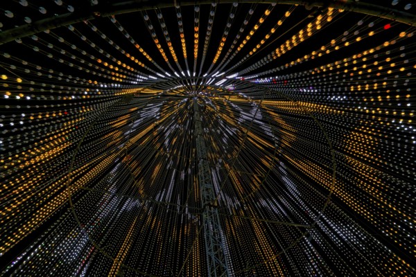 Inside the illumi tree, light show, City of Laval, Province of Quebec, Canada, North America