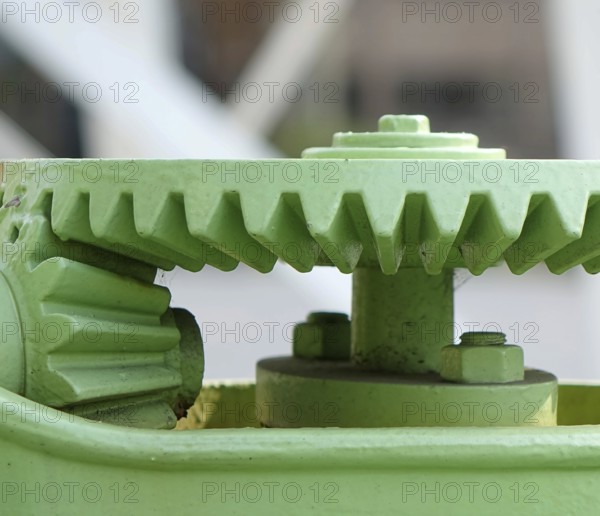 Old gears with cogs for rotational motion