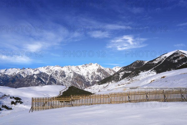 Cerler mountains in Pyrenees of Huesca in Spain