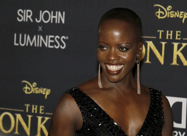 Florence Kasumba at the World premiere of 'The Lion King' held at the Dolby Theatre in Hollywood, USA on July 9, 2019