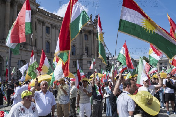 29.06.2024, Berlin, Germany, Europe, Thousands of Iranian exiles protest under the slogan, Europe