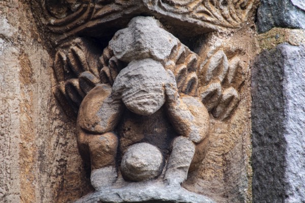 Collegiate church of San Pedro de Cervatos, Romanesque, Cervatos, municipality of Campoo de Enmedio, Cantabria, Spain, Europe