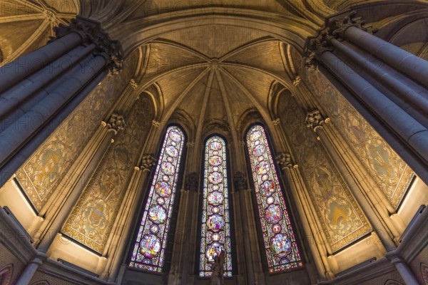 The interior of Lille Cathedral, the Basilica of Notre Dame de la Treille, at Lille, France, Europe