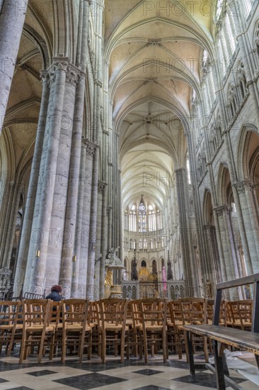 The interior of the Cathedral Basilica of Our Lady, Amiens, France, Europe