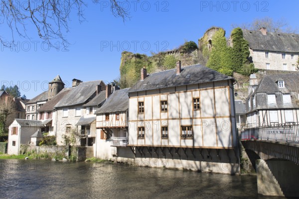 Little French village Segur-Le-Chateau in the Limousin