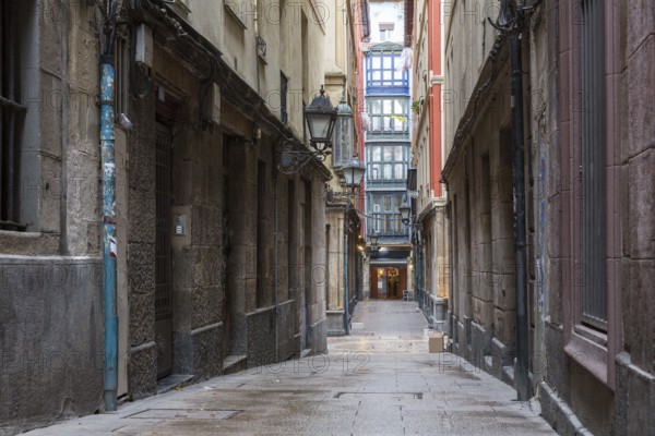 Historic alley in Bilbao, Basque Country