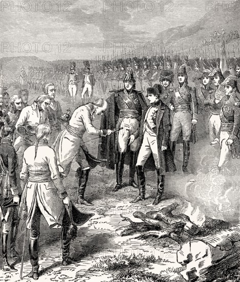 Karl Freiherr Mack von Leiberich surrenders to Napoleon, Battle of Ulm, 1805