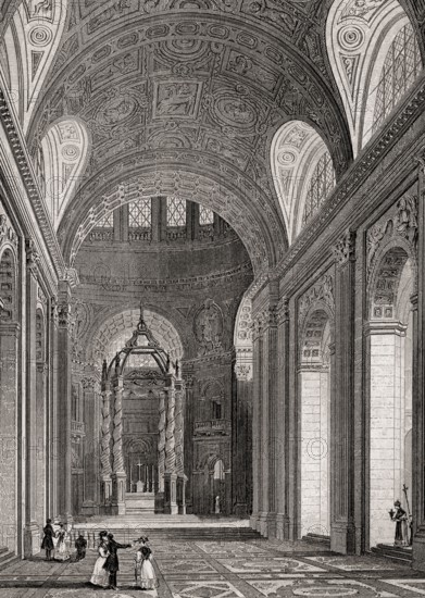The Church of Notre-Dame de Paris, antique steel engraved print, 1831