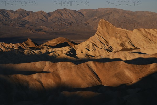 Sunrise at Zabriskie Point in Death Valley National Park, California, USA, North America