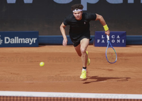 American tennis player Ben Shelton (USA) at the 2025 BMW Open tournament in Munich, Bavaria, Germany, Europe