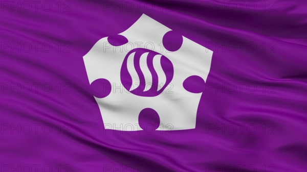 Tachikawa City Flag, Country Japan, Tokyo Prefecture, Closeup View