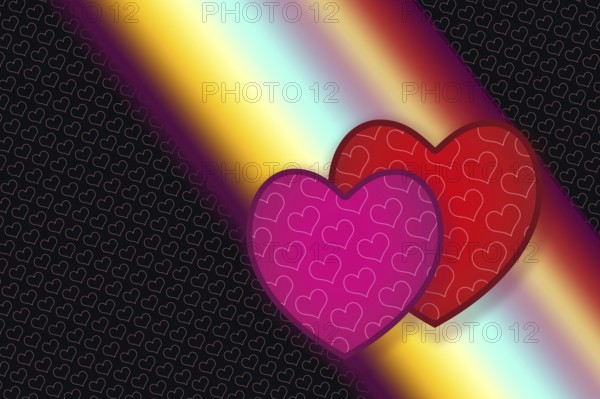 Elegant decorative heart pattern design for fabric, wallpaper, gift paper, banner, cover, poster, presentation, magazine, leaflet