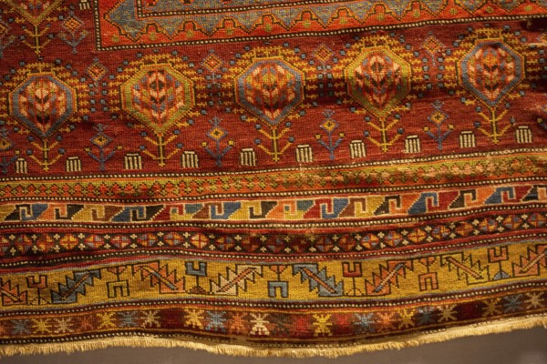 Handmade traditonal rugs in close-up