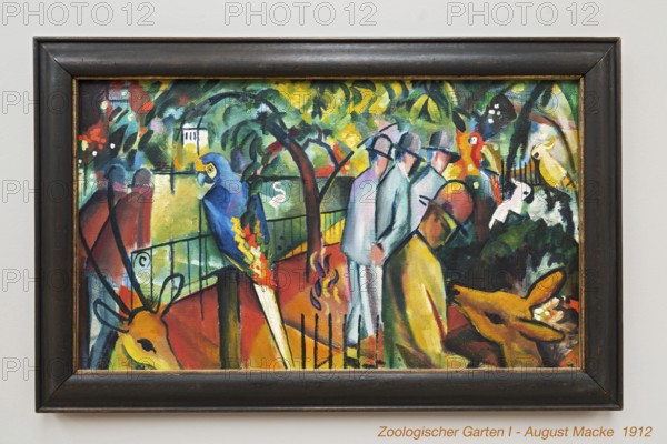 Zoological Garden I, August Macke 1912, Lenbachhaus, Munich, Upper Bavaria, Bavaria, Germany, Europe