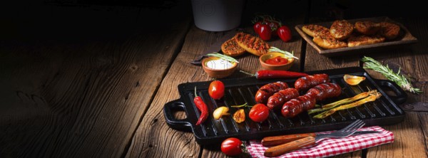 Chilli chorizo sausage with tomato bruschetta