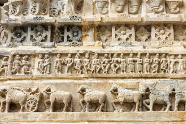 Details from Jagdish Temple, Udaipur, Rajasthan, India, Asia