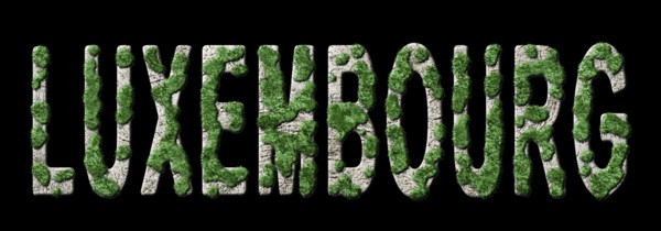 Luxembourg Reforestation and Climate Message, Sustainable Green Typography, Green Agenda