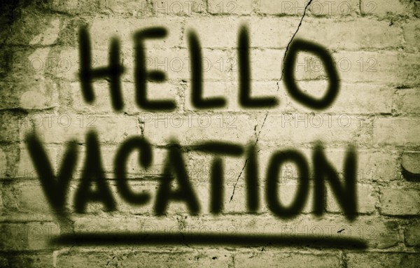 Hello Vacation Concept