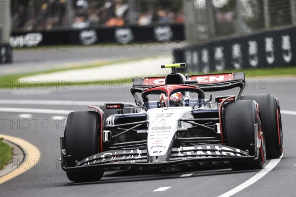 MELBOURNE, AUSTRALIA, APRIL 01: Yuki Tsunoda of Japan drives the Scuderia AlphaTauri AT04 in practice during the 2023 Australian Grand Prix at Albert Park on April 1, 2023 in Melbourne, Australia, Oceania