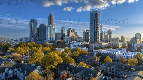 Aerial view of the Queen City, Charlotte, North Carolina