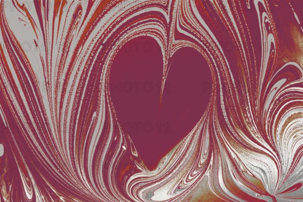 Ebru marble conch effect surface pattern design for print