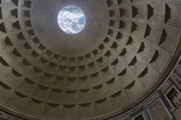 View of the interior of the Pantheon, Rome, Italy, Europe