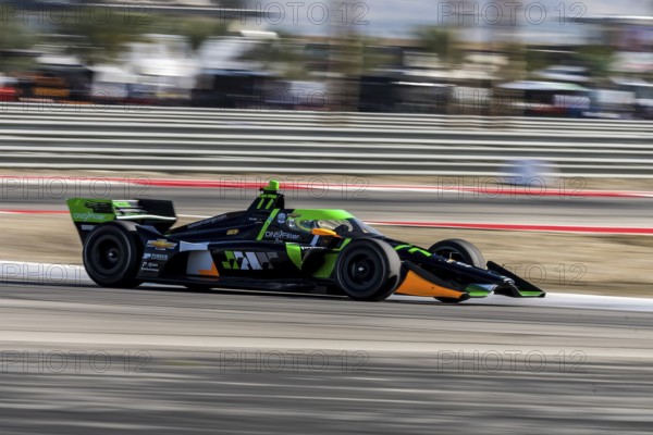 ROMAIN GROSJEAN (77) of Geneva, Switzerland drives through the turns during a practice session for the Inaugural Thermal Club $1 Million Challenge at The Thermal Club in Thermal, CA