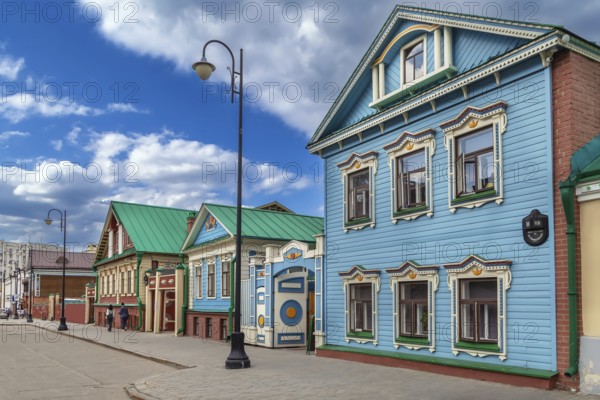 Street in Old Tatar Quarter in Kazan, Russia, Europe