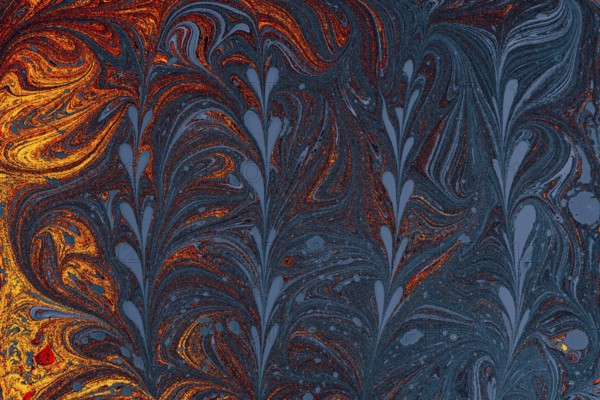 Abstract creative marble pattern texture. Traditional art of Ebru marbling