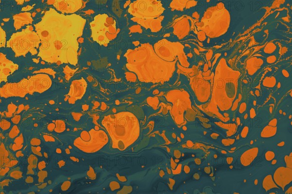 Abstract creative marble pattern texture. Traditional art of Ebru marbling