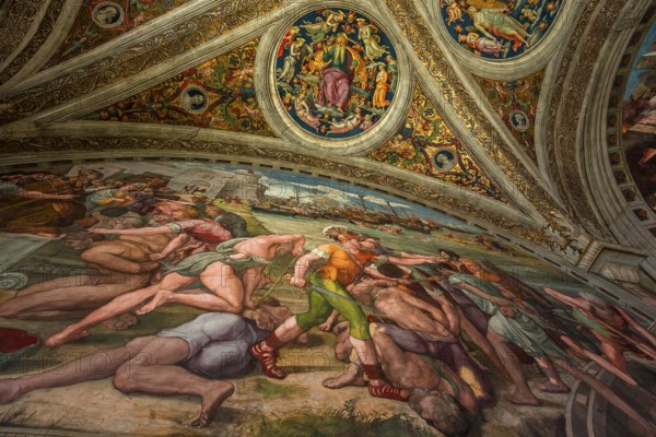 VATICAN CITY, VATICAN, JUNE 12, 2015 : interiors and architectural details of Raphael rooms in Vatican museum, june 12, 2015, in Vatican city, Vatican